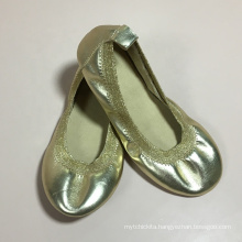 Gold princess dress girls shoes casual flat ballet